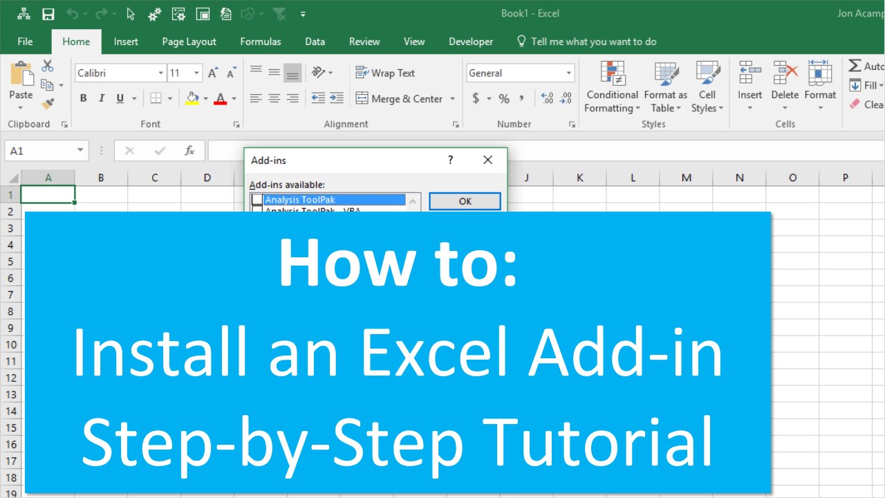 how to find add ins for excel on mac